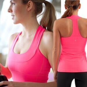 Lululemon Scoop Neck Tank in Flash Coral Pink